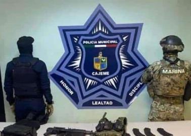 Aseguran arma larga y equipo táctico a hombre en Cócorit; logra escapar Aseguran arma larga y equipo táctico a hombre en Cócorit; logra escapar