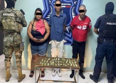 En Cajeme detienen a tres personas con droga