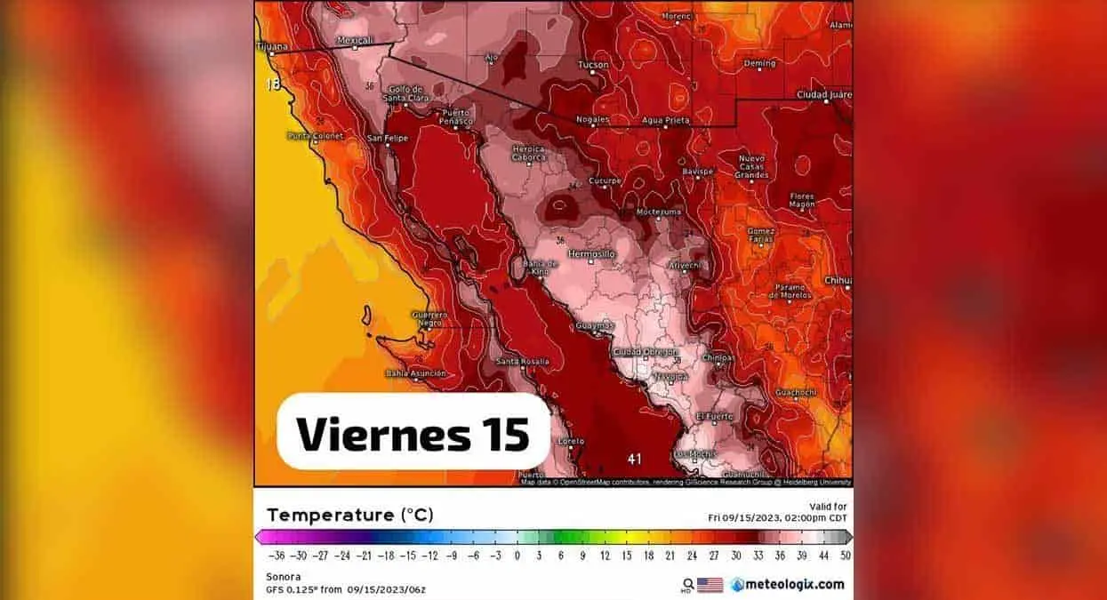 Clima Sonora. Este viernes persistirá el calor en todo el estado