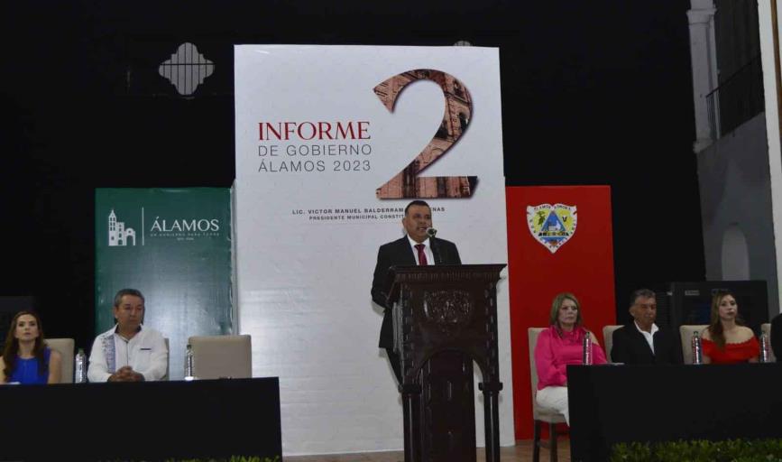 Alcalde de Álamos destaca la creación del relleno sanitario y el acueducto en su Segundo Informe