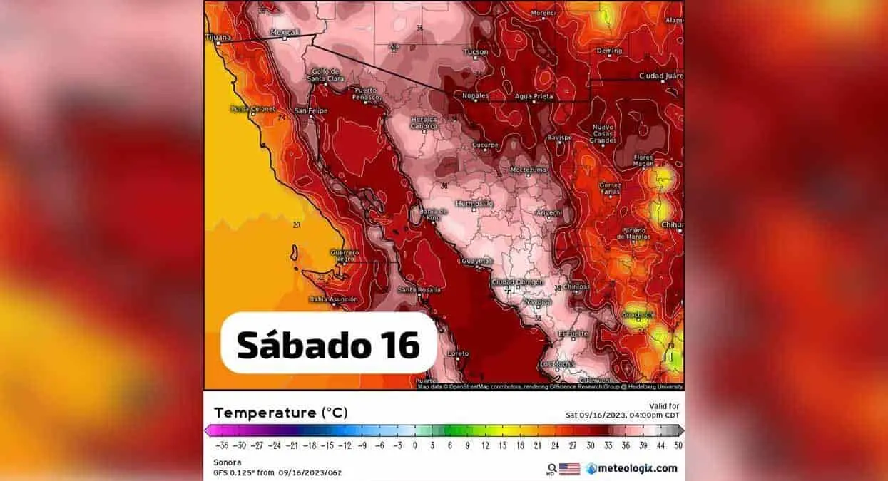 Clima en Sonora. Este es el pronóstico para hoy sábado 16 septiembre