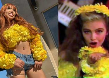 Yeri Mua recrea atuendos y looks de Thalía Yeri Mua recrea atuendos y looks de Thalía