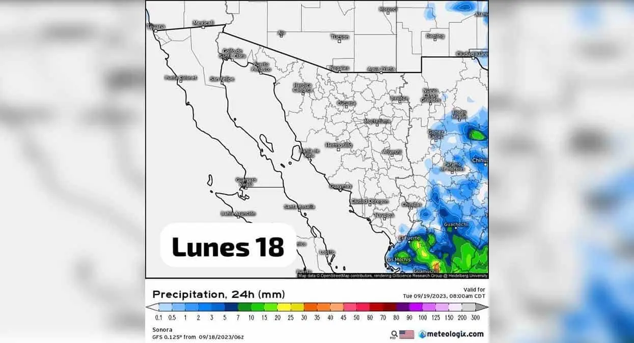 Clima en Sonora. ¿Hay probabilidades de lluvia para hoy en el estado?