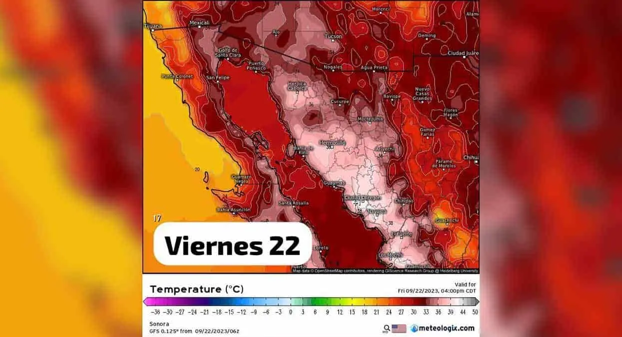 Clima en Sonora. Sin probabilidad de lluvia en todo el estado