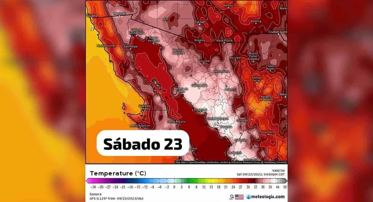 Clima Sonora. Este sábado persistirá el calor en todo el estado