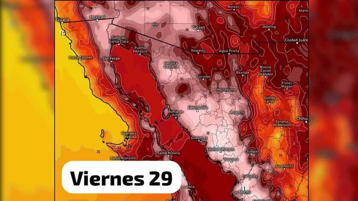 Clima en Sonora para este viernes 29 de septiembre