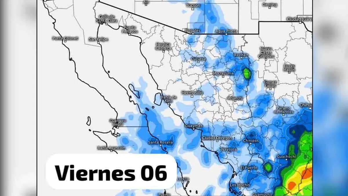 Clima en Sonora: Mucha humedad y probabilidades de lluvia en estos municipios