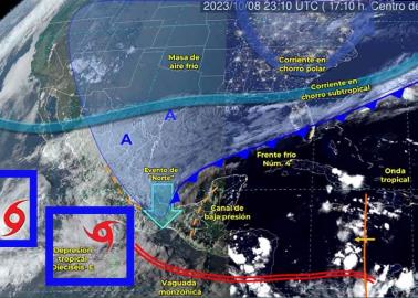 México amenazado por 2 ciclones tropicales; impactarán estos estados