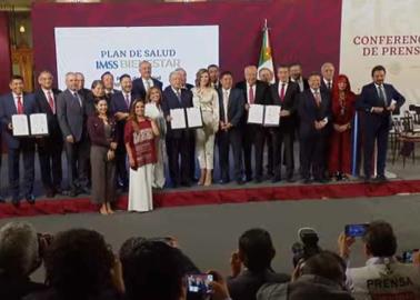 IMSS Bienestar: AMLO firma acuerdo con 23 gobernadores, entre ellos Alfonso Durazo
