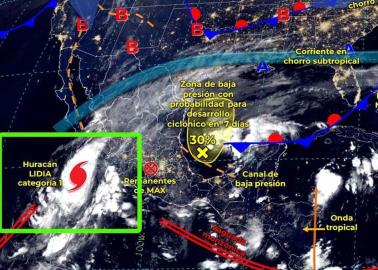 Huracán "Lidia" alcanza categoría 4; impactará Nayarit y Jalisco Huracán "Lidia" alcanza categoría 4; impactará Nayarit y Jalisco