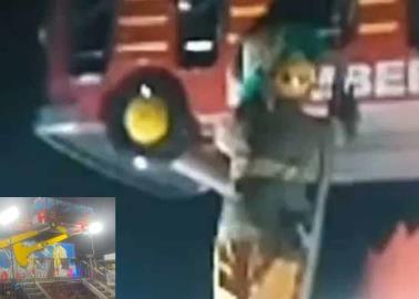 Rescatan a niña atrapada en juego mecánico "Fire brigad" en Nogales, Sonora