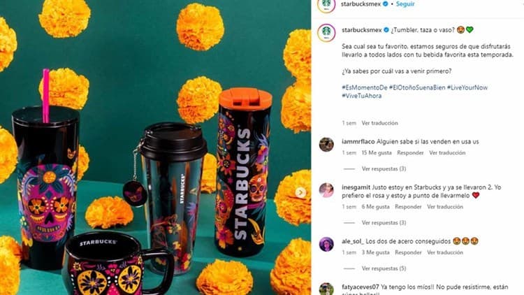 Diario del Yaqui - Starbucks lanza colección de vasos de Día de Muertos;  estos son los costos