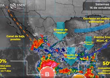 Por frente frío se esperan lluvias intensas en estos 4 estados del país