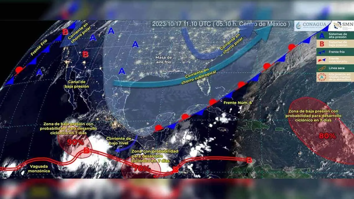 ¡Aguas! Se forma la tormenta tropical "Norma" en el Océano Pacífico