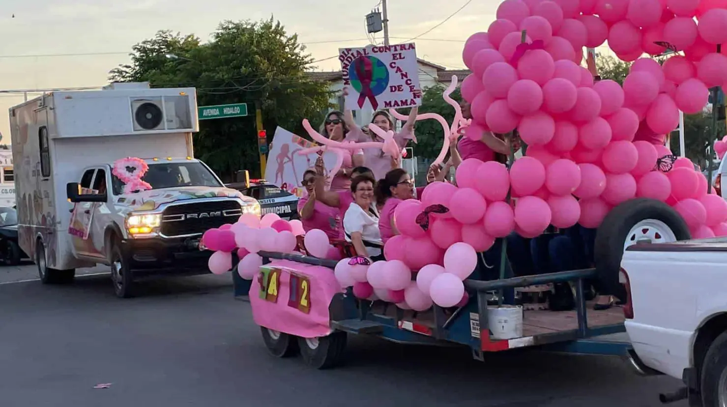 Cáncer de mama: Ciudad Obregón se tiñe de rosa 