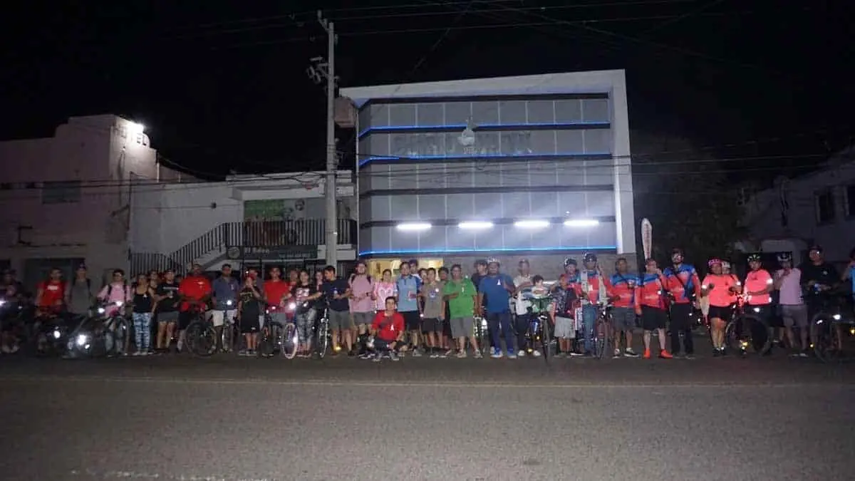 Pedaleada rosa de Obr en Bici; es la número 490