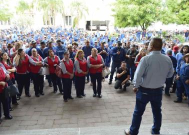 En Navojoa sindicalizados se manifiestan; piden el cumplimiento del contrato colectivo