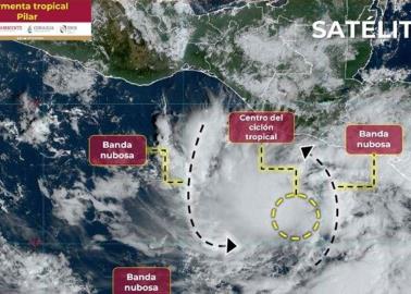 Tormenta tropical "Pilar" avanza en el Oc&eacute;ano Pac&iacute;fico; esta es su trayectoria