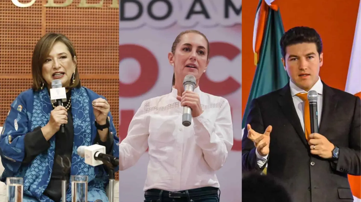 Así comienzan sus precampañas Claudia Sheinbaum, Xóchitl Gálvez y Samuel García