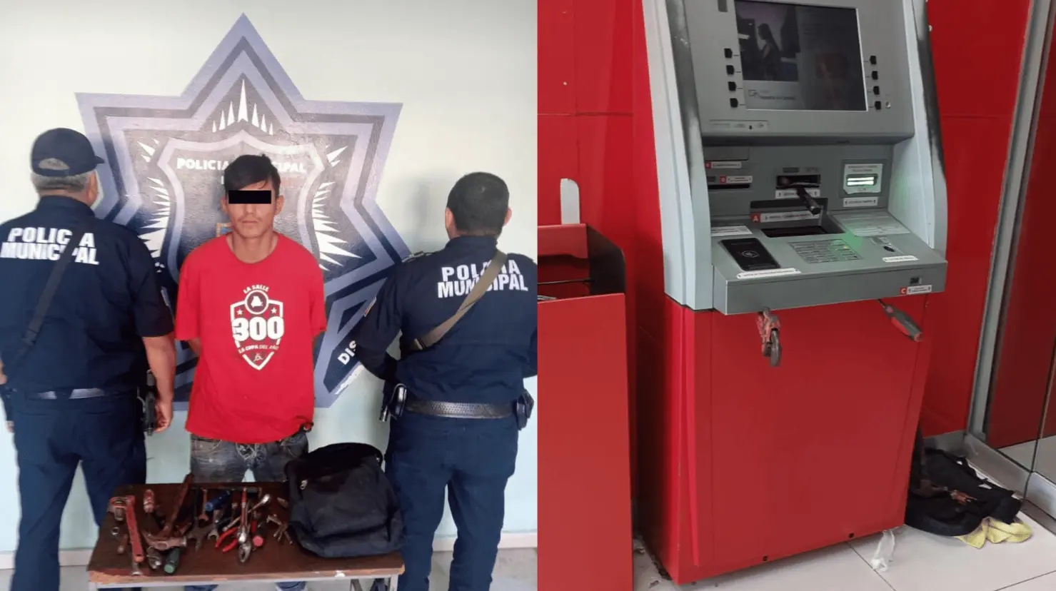 Detienen a joven que intentaba VACIAR cajero automático en Cajeme 