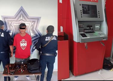 Detienen a joven que intentaba VACIAR cajero automático en Cajeme 