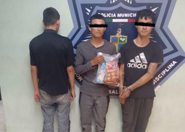 "Caen" tres jóvenes por robo a tienda