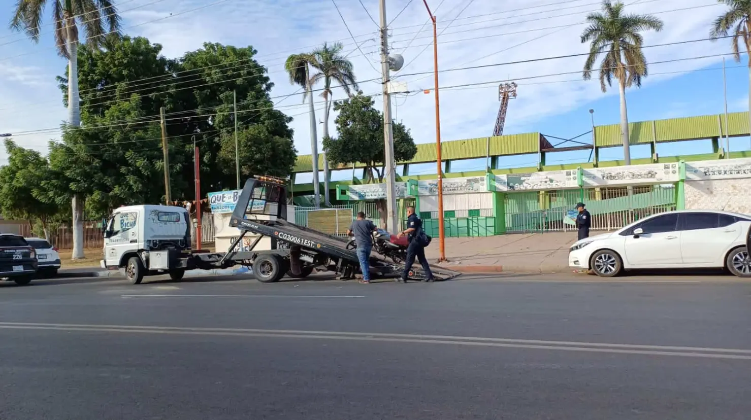 Termina en el hospital después de robar moto en Cajeme