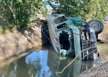 Cae unidad a canal de riego en Ciudad Obreg&oacute;n