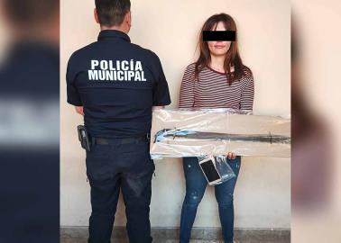 Arrestan a joven mujer con machete en Cajeme