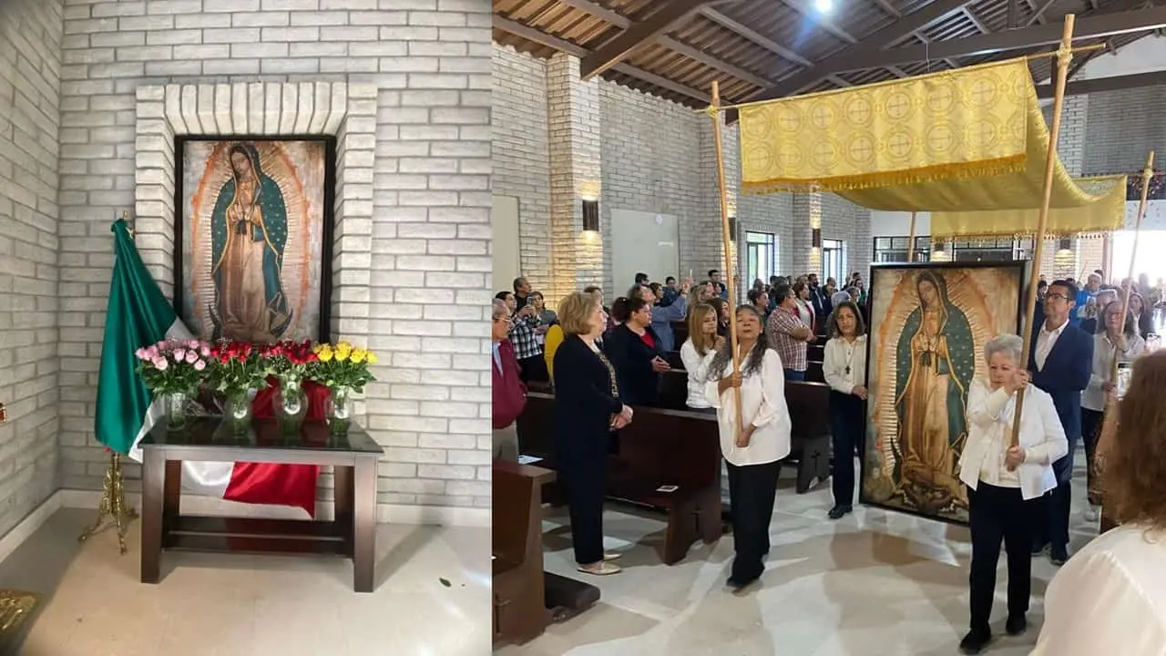 Entronizan a la Virgen de Guadalupe