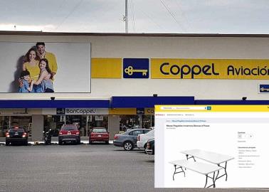 Coppel hace descuento del 22% en combo de 2 mesas plegables de plástico