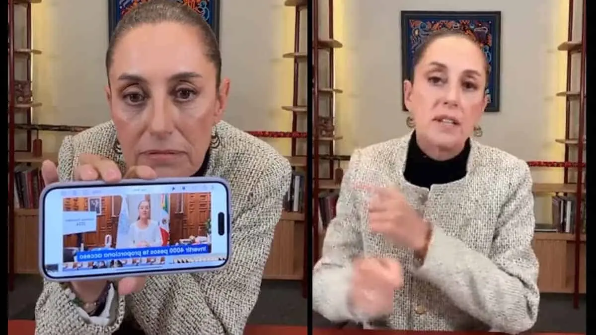 Crean video falso de Claudia Sheinbaum por Inteligencia Artificial para cometer estafa
