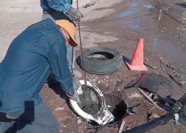 Sacan INODORO dentro de la red sanitaria en Navojoa