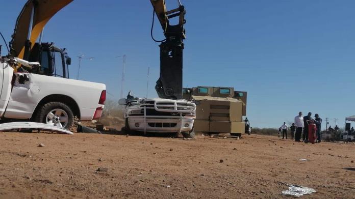 FGR en Sonora destruye vehículos blindados asegurados al crimen organizado FGR en Sonora destruye vehículos blindados asegurados al crimen organizado