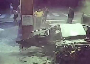 Video | Explota vehículo cargado con cocaína en una gasolinera