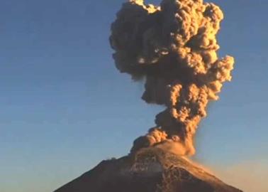 VIDEO | Popocatépetl registra fuerte explosión, esta tarde