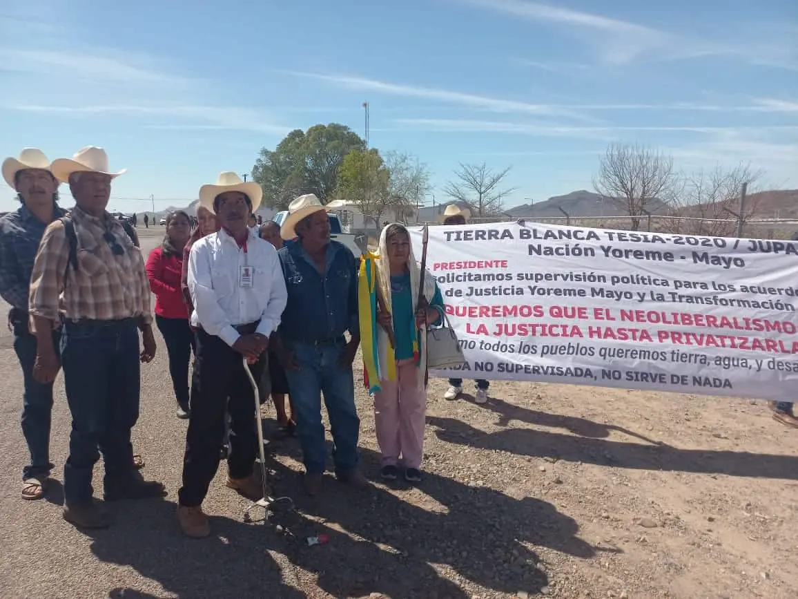 Mayos de Sonora piden a AMLO justicia; desean tierra, agua y desarrollo