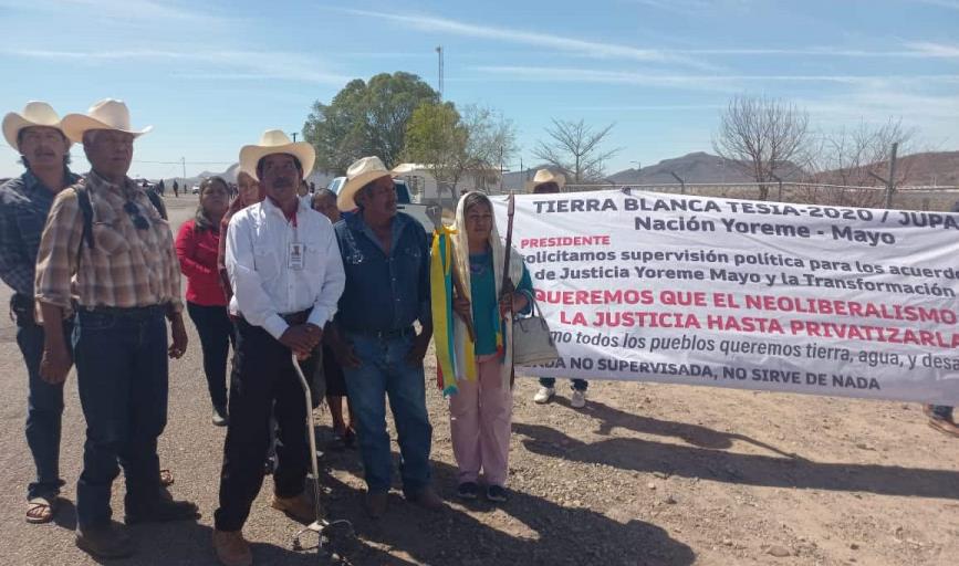 Mayos de Sonora piden a AMLO justicia; desean tierra, agua y desarrollo