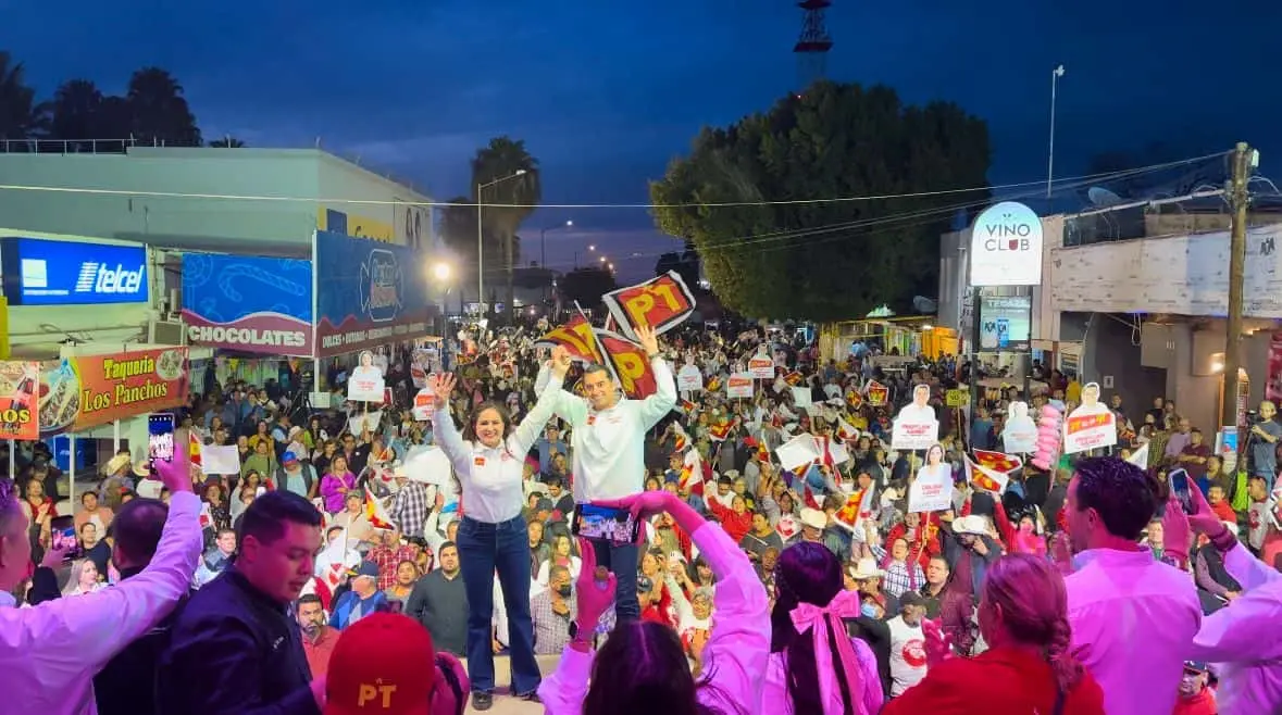 Célida López y Froylán Gámez inician campaña al Senado por el PT en Huatabampo