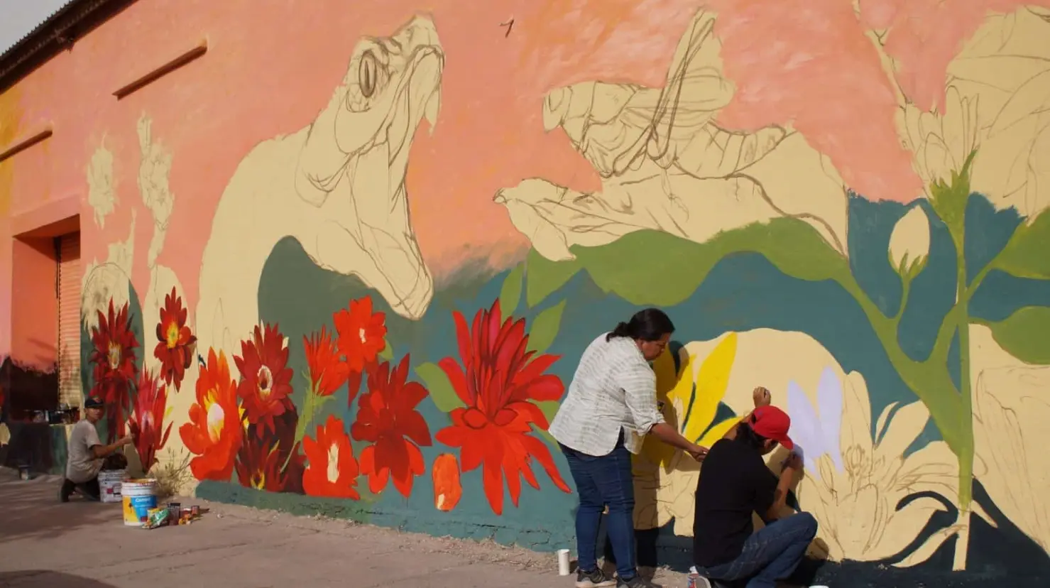 En Cajeme plasman mural Yaqui que será interactivo y el más grande de Sonora 