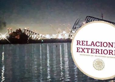 SRE: Se confirma presencia de mexicanos en derrumbe de puente en Baltimore