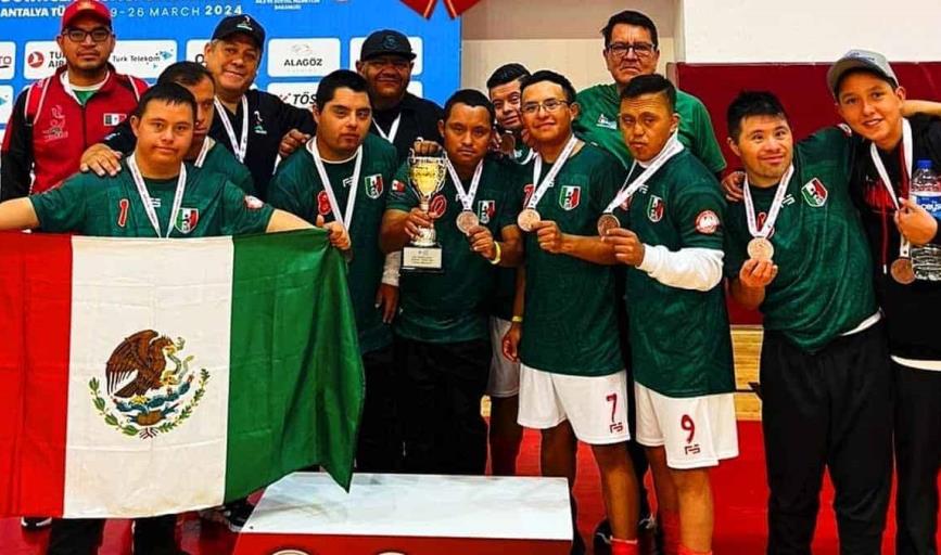 Selección Mexicana de Futsal Down se baña de bronce en Turquía
