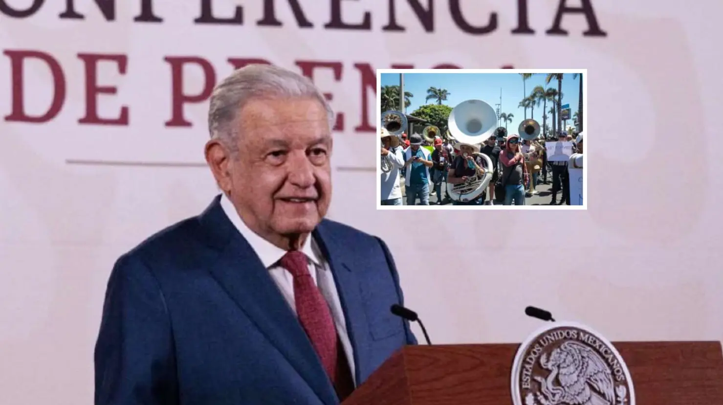 Es tradición: AMLO celebra defensa de bandas sinaloenses en playas de Mazatlán