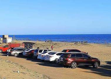 Saldo blanco en playas de Huatabampo en SS