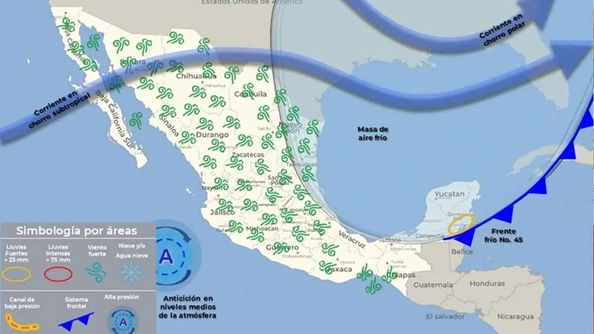 Clima en Sonora: Cielos nublados y fuertes vientos se esperan hoy en la entidad