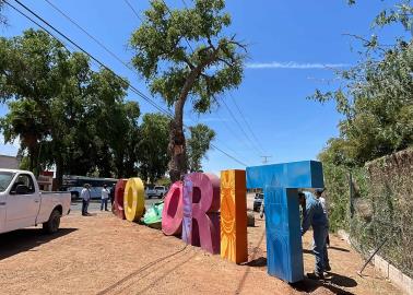 Retiran letras emblemáticas de Cócorit tras caída de árbol 