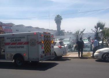 Arden palmas en estacionamiento de autos de Ciudad Obregón