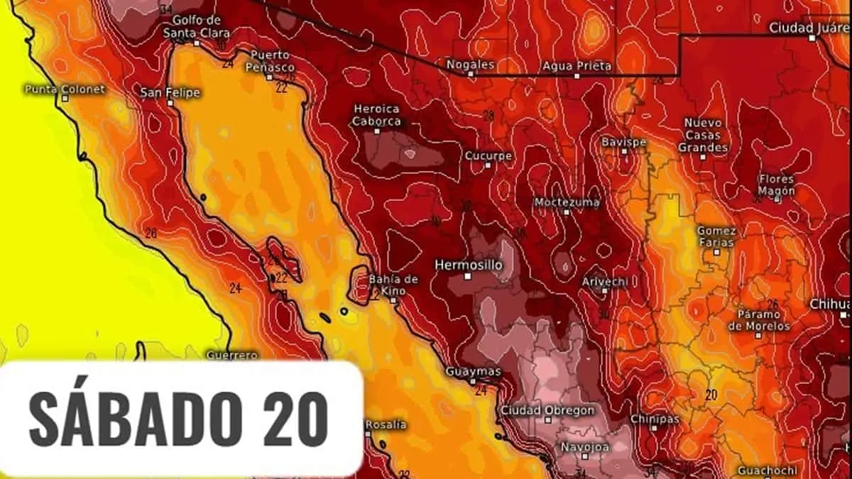 Clima en Sonora: Calor sigue azotando a la entidad; estas son las temperaturas para este sábado 20 de abril