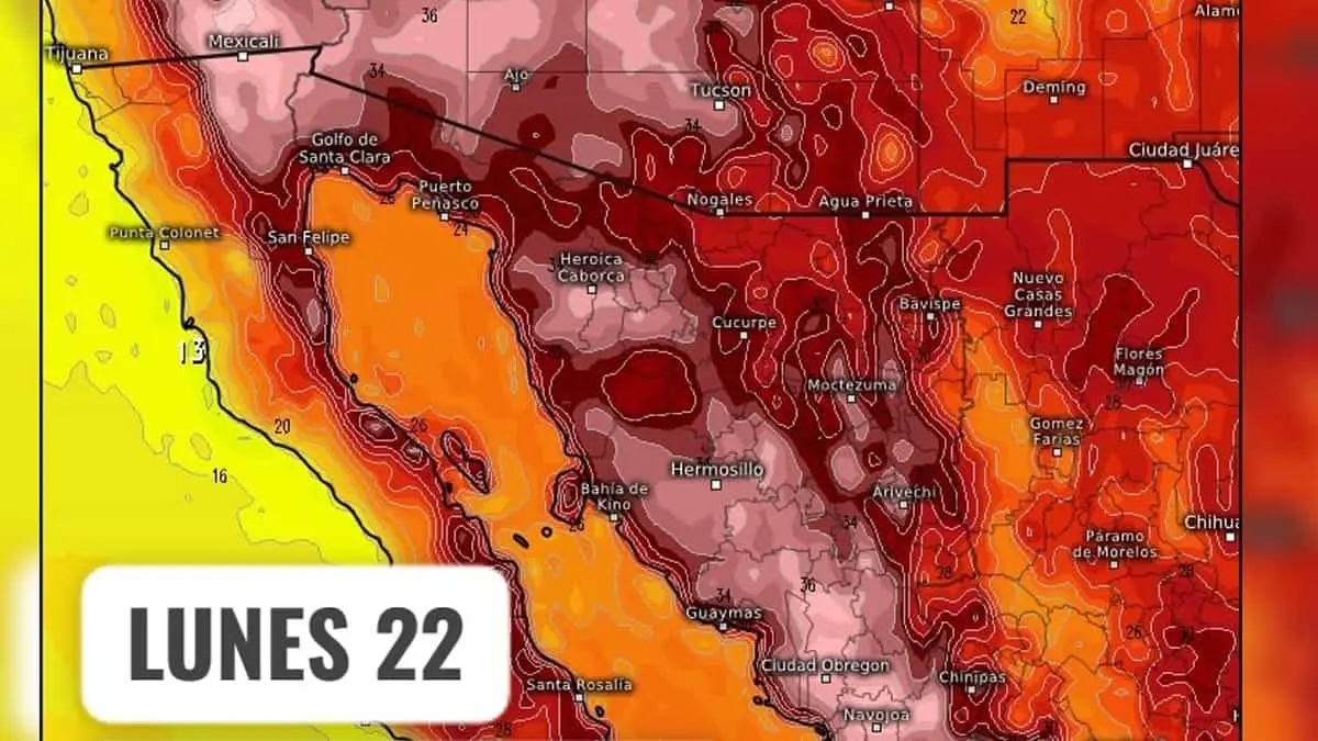 Clima en Sonora: Calor sigue azotando a la entidad; se pronostica temperatura de hasta 45 grados