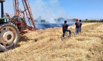 Se registra primer incendio al trigo